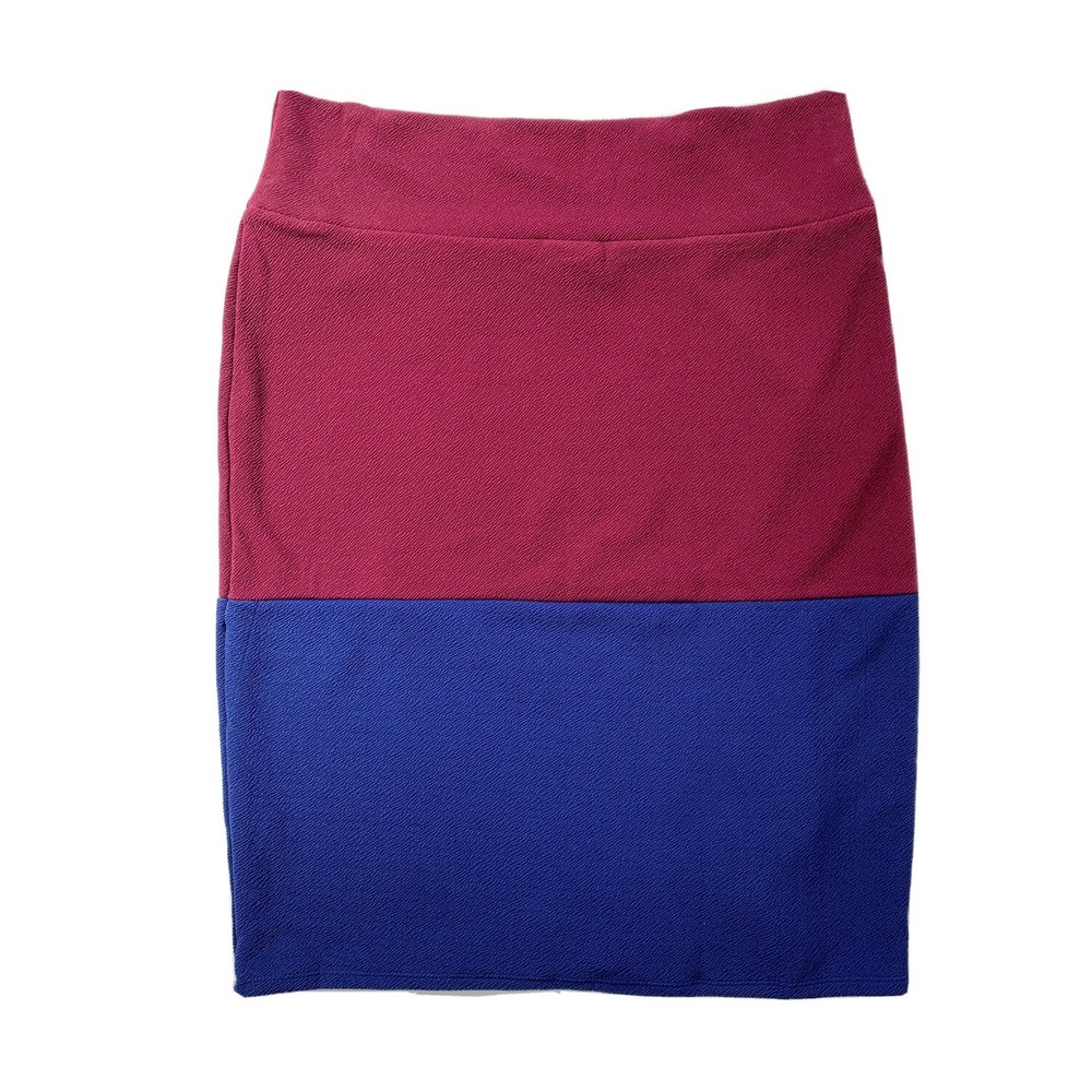 LuLaRoe Cassie Womens 3XL Colorblock Stretch Elastic Waist Skirt Made in USA NWT - Picture 12 of 12